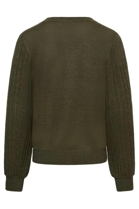 Kaffe groene dames trui | Achteraanzicht