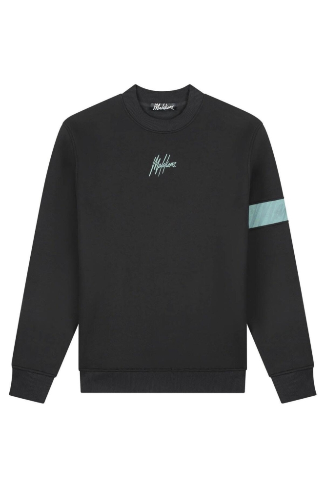 Malelions zwarte heren sweater | Vooraanzicht