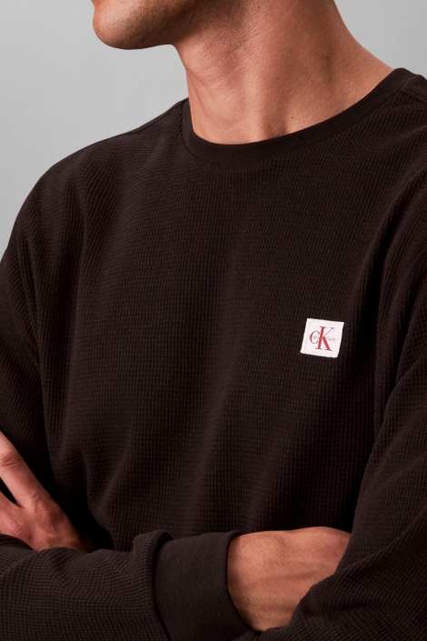 Calvin Klein zwarte heren t-shirt | Close up