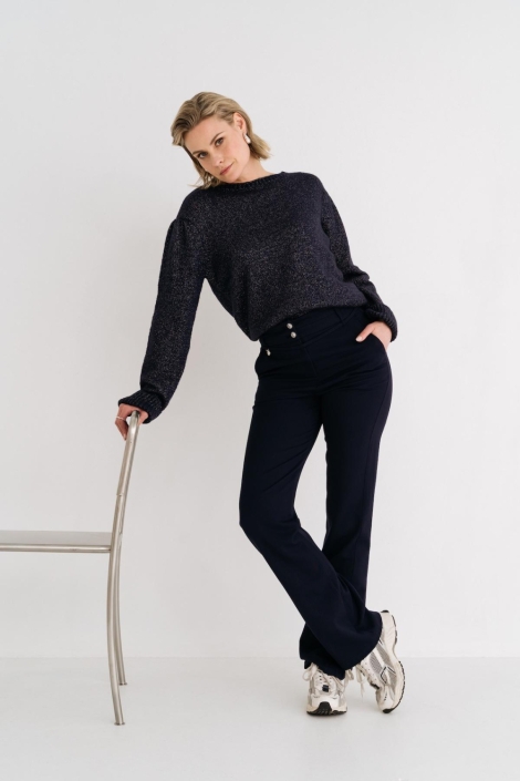 Maicazz blauwe dames trui | Model