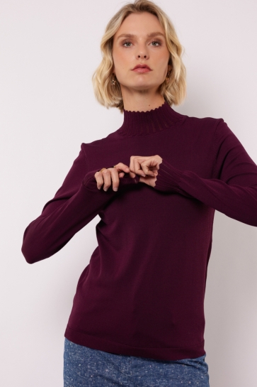Fluresk CALYX KNIT SWEATER 25WLF03 302 WINE RED