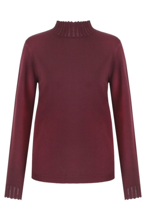 Fluresk bordeaux dames trui | Vooraanzicht