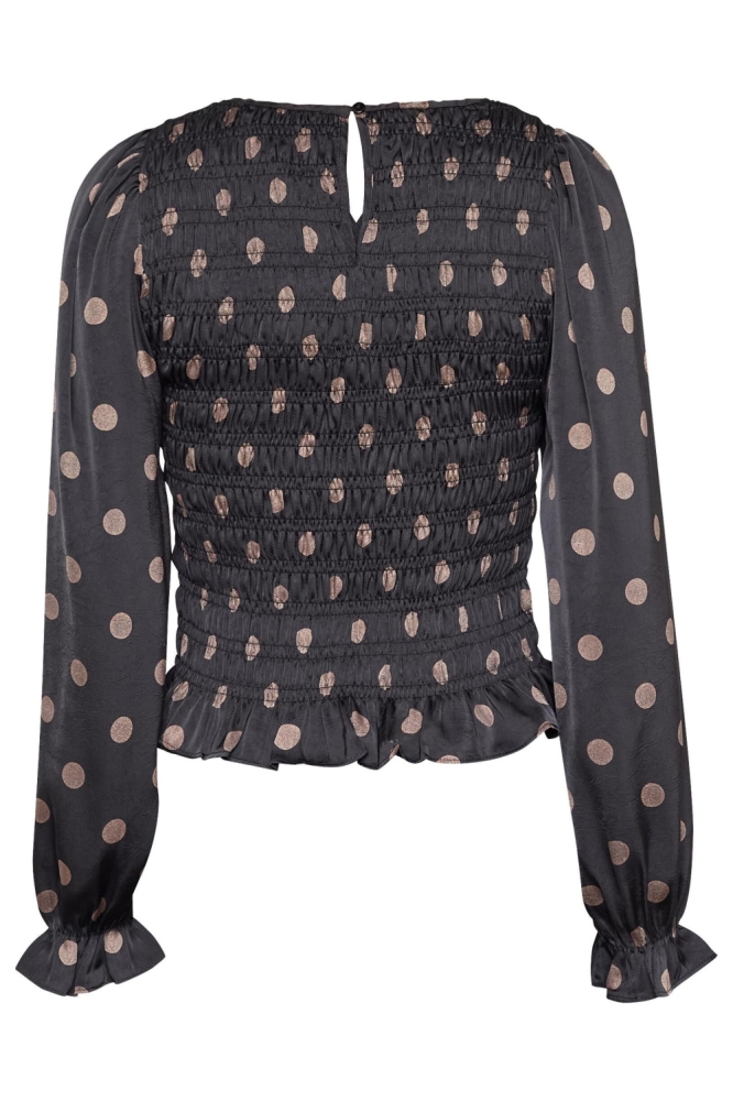 SisterS point zwarte dames blouse | Achteraanzicht