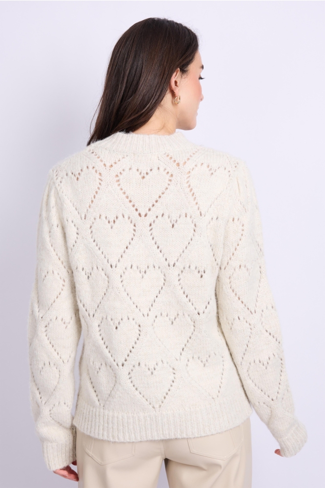 C&S The Label beige dames trui | Achteraanzicht