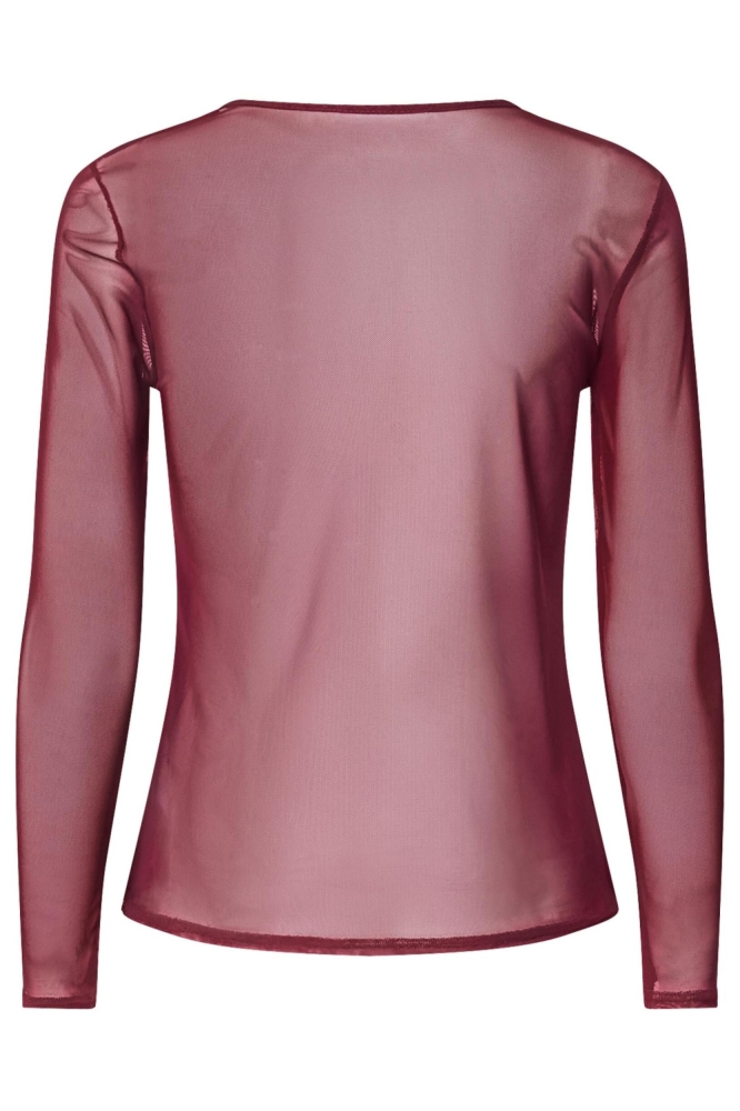 SisterS point bordeaux dames t-shirt | Achteraanzicht