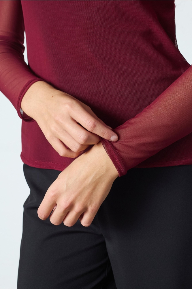 SisterS point bordeaux dames t-shirt | Close up