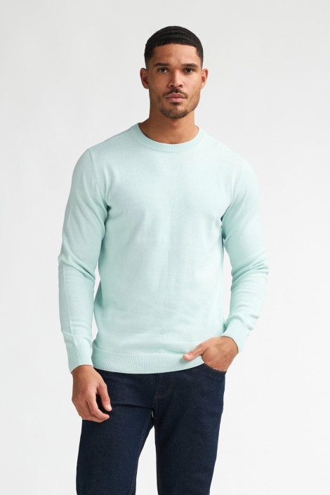 Petrol Industries groene heren trui | Model vooraanzicht