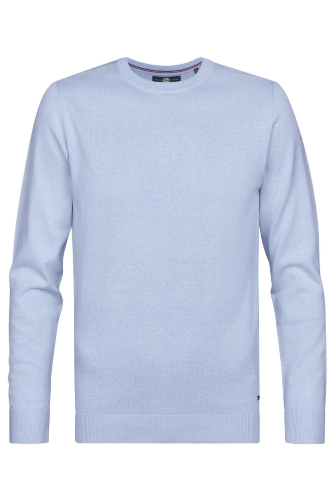 Petrol Industries blauwe heren trui | Vooraanzicht