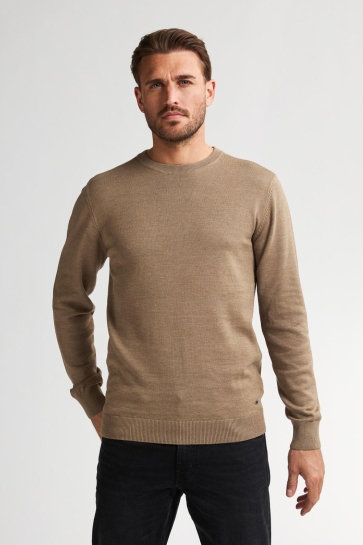 Petrol Industries men knitwear round neck basic Camel