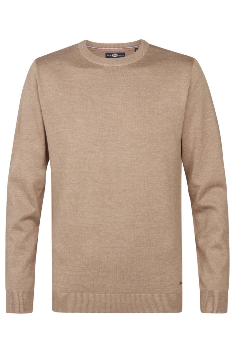 Petrol Industries camel heren trui | Vooraanzicht