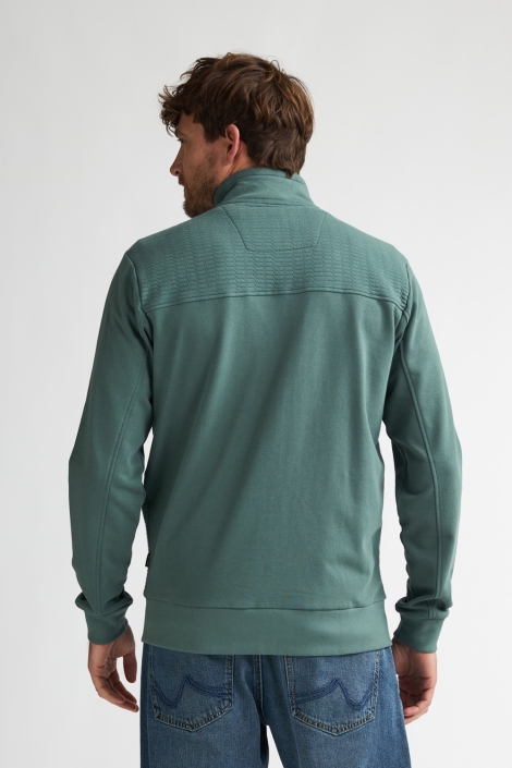 Petrol Industries groene heren vest | Model achteraanzicht