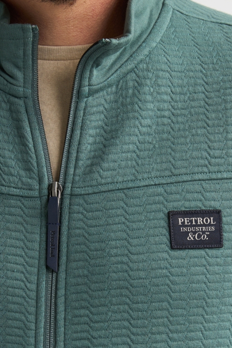 Petrol Industries groene heren vest | Close up