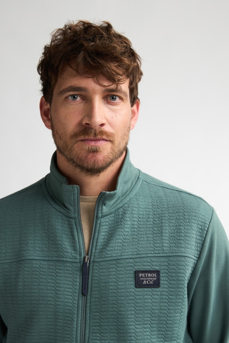 Petrol Industries groene heren vest | Close up