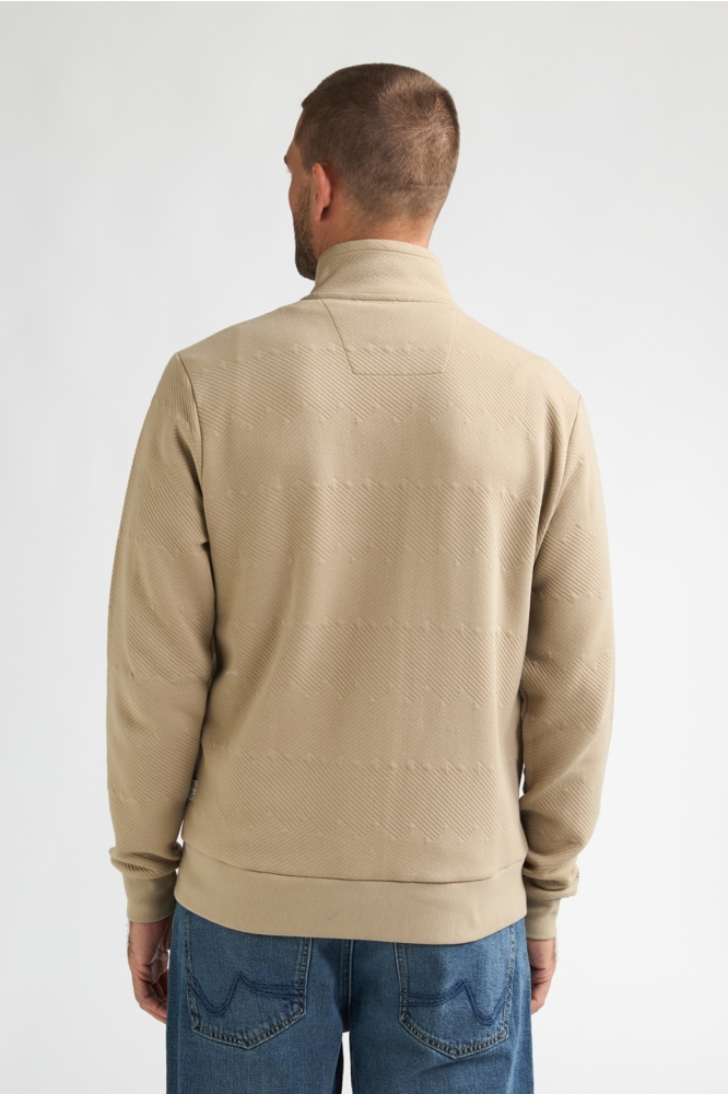 Petrol Industries beige heren vest | Model achteraanzicht