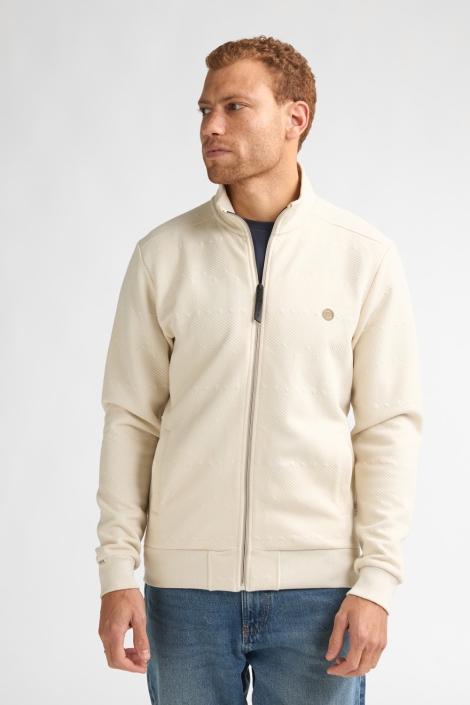 Petrol Industries ecru heren vest | Model vooraanzicht