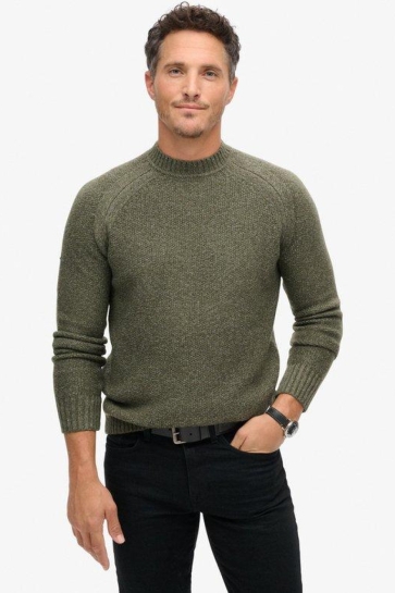 Superdry Trui CHUNKY RAGLAN JUMPER M6110634A BEETLE GREEN