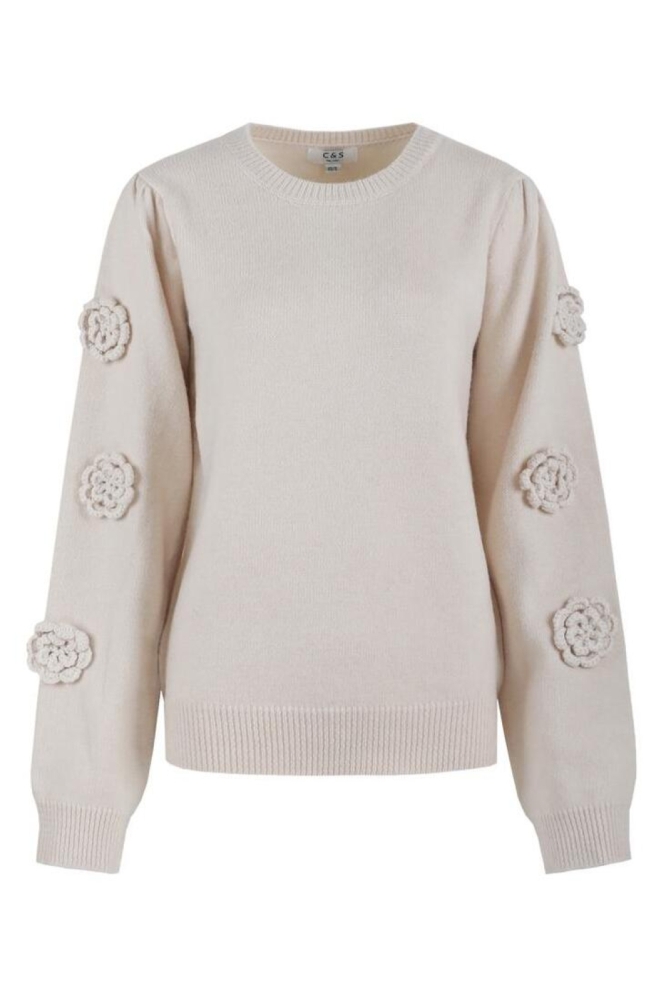 C&S The Label zand dames trui | Vooraanzicht