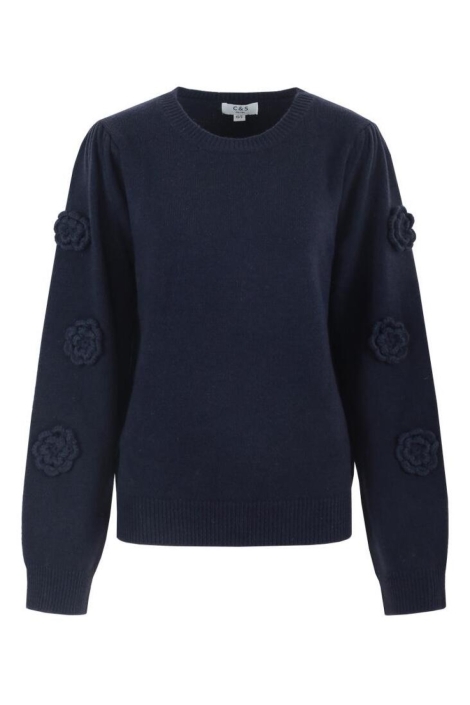 C&S The Label blauwe dames trui | Vooraanzicht