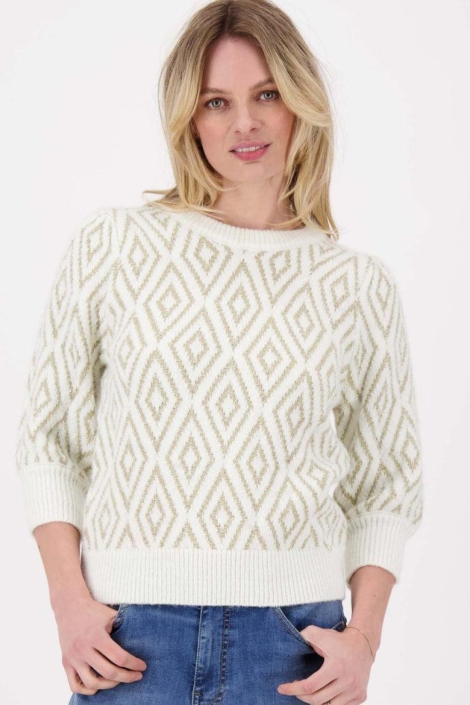 Zusss beige dames trui | Model vooraanzicht