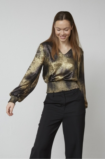 SisterS point Blouse GRILA LS 18248 GOLD/BLACK