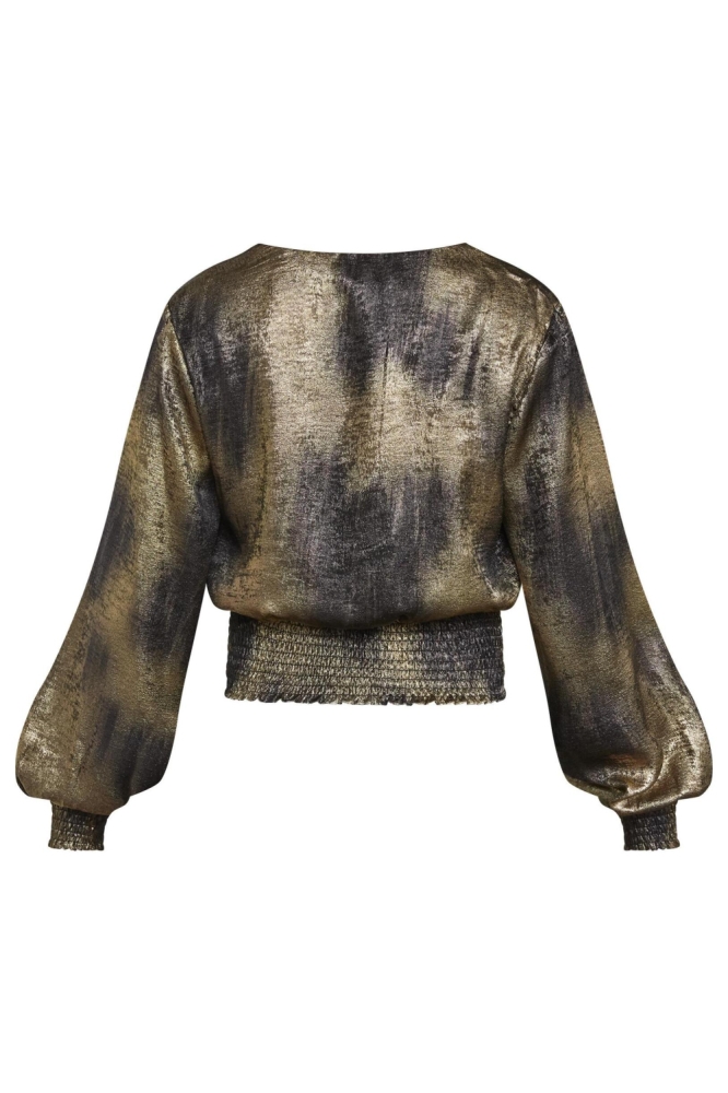 SisterS point gouden dames blouse | Achteraanzicht