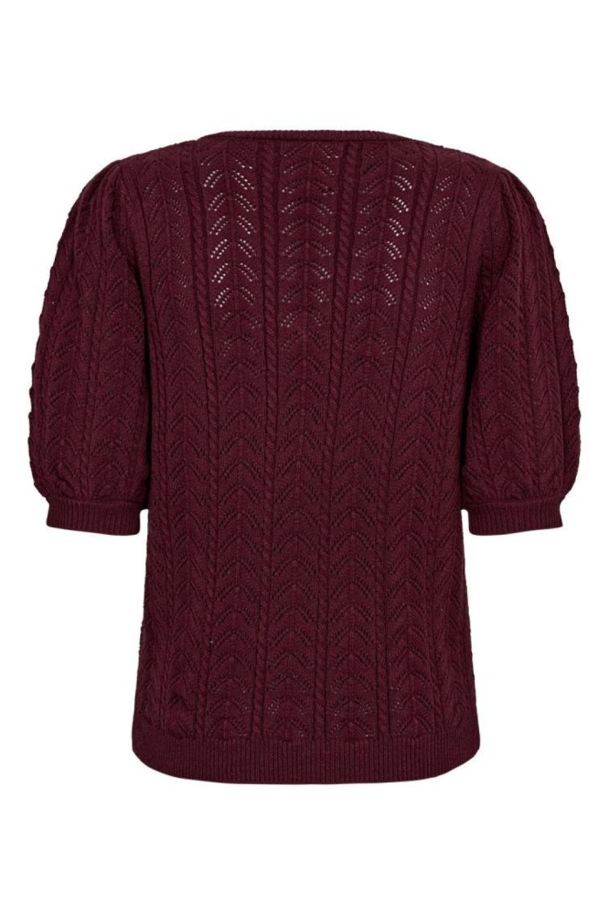 Freequent bordeaux dames trui | Achteraanzicht