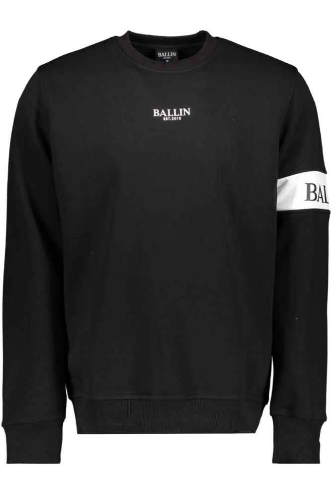 Ballin zwarte heren sweater | Vooraanzicht
