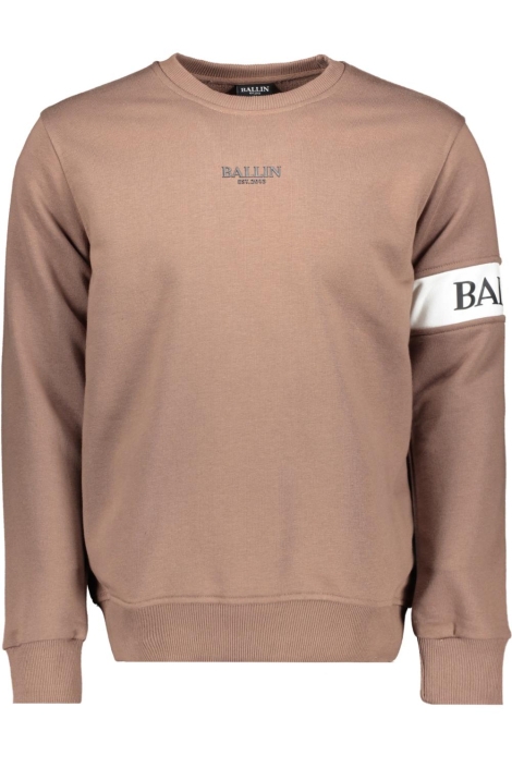 Ballin camel heren sweater | Vooraanzicht