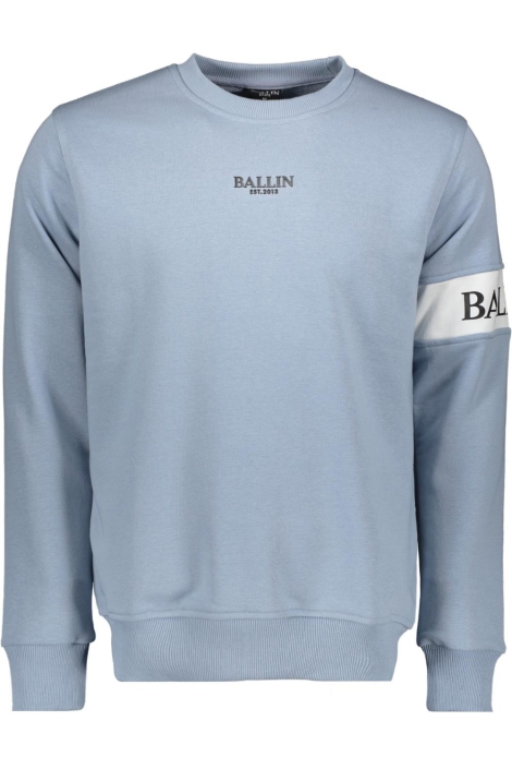Ballin blauwe heren sweater | Vooraanzicht