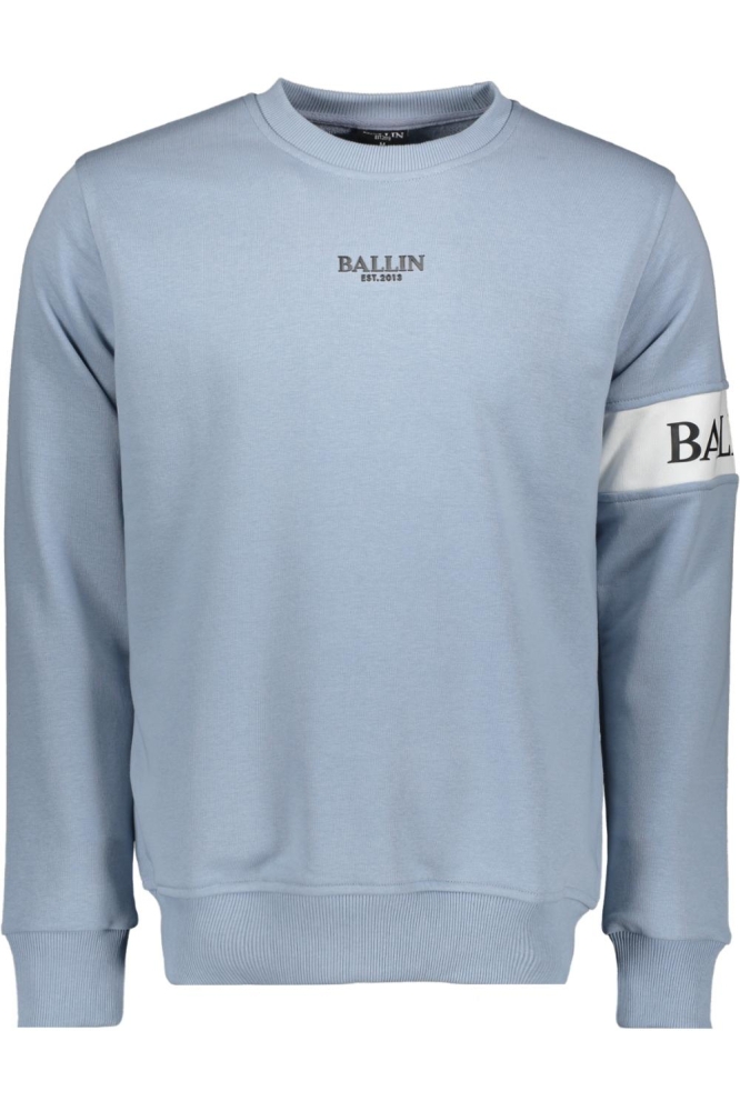 Ballin blauwe heren sweater | Vooraanzicht
