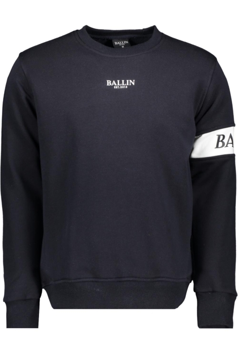 Ballin blauwe heren sweater | Vooraanzicht
