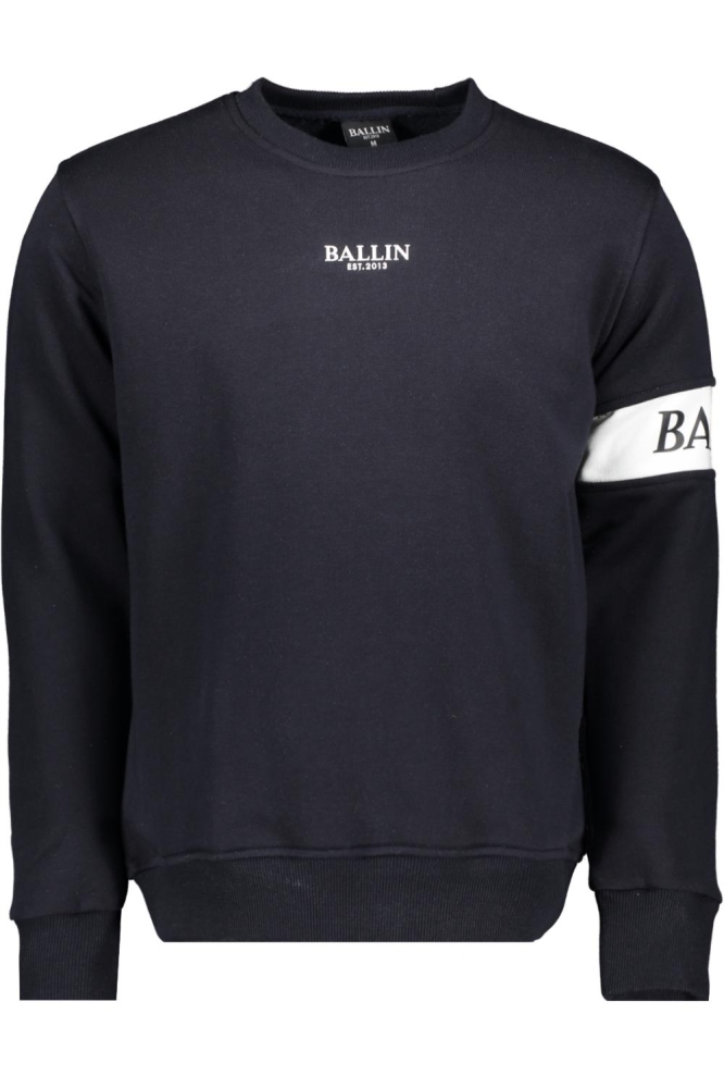 Ballin blauwe heren sweater | Vooraanzicht