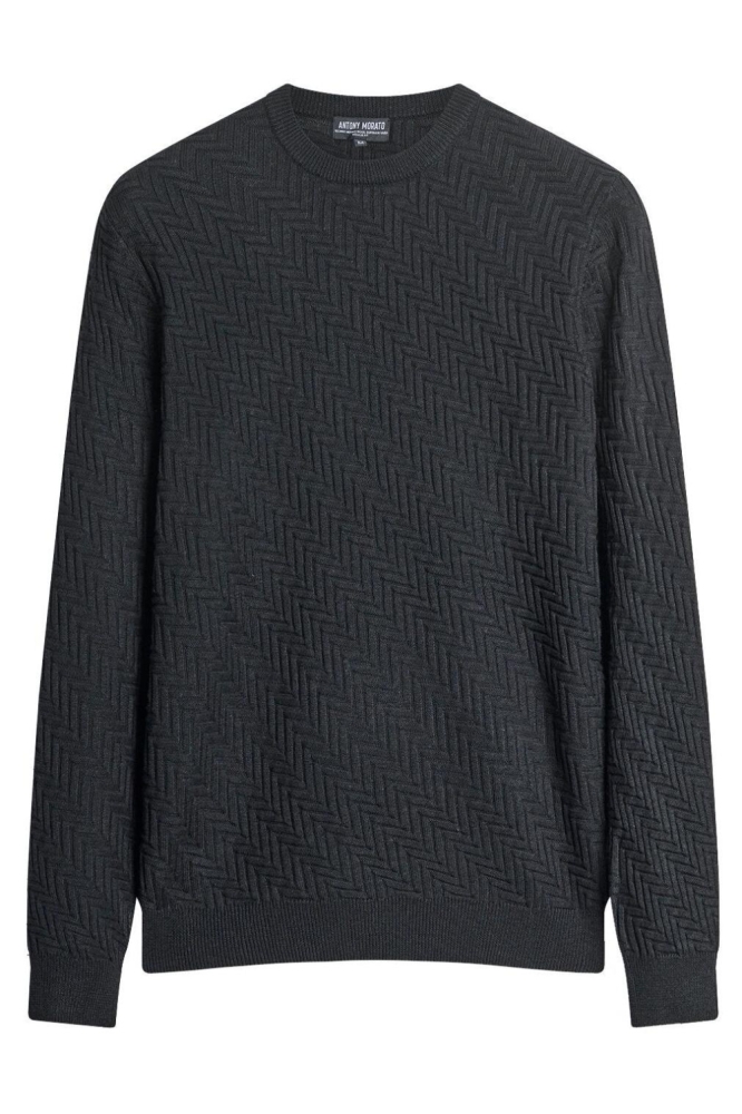 Antony Morato zwarte heren trui | Vooraanzicht