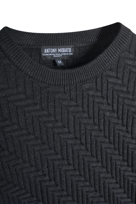 Antony Morato zwarte heren trui | Kleurstaal