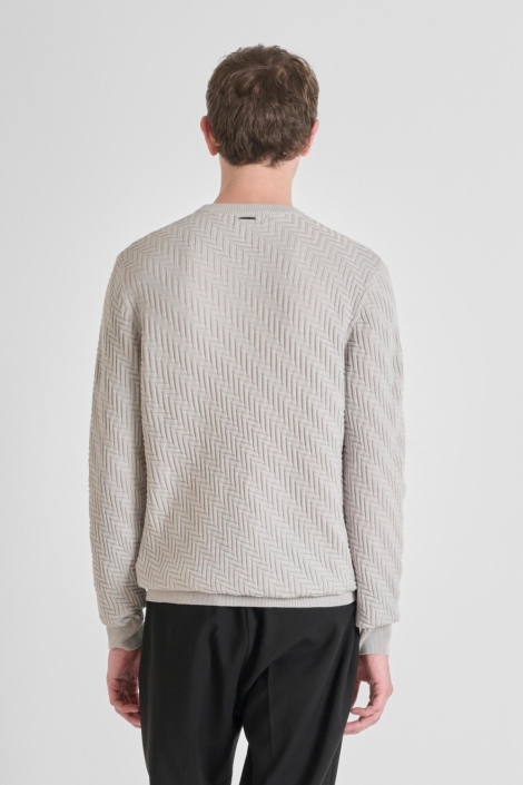 Antony Morato grijze heren trui | Model achteraanzicht