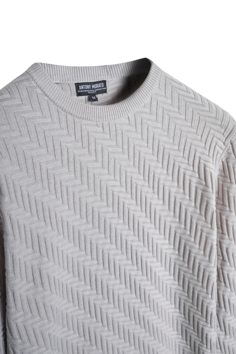 Antony Morato grijze heren trui | Kleurstaal