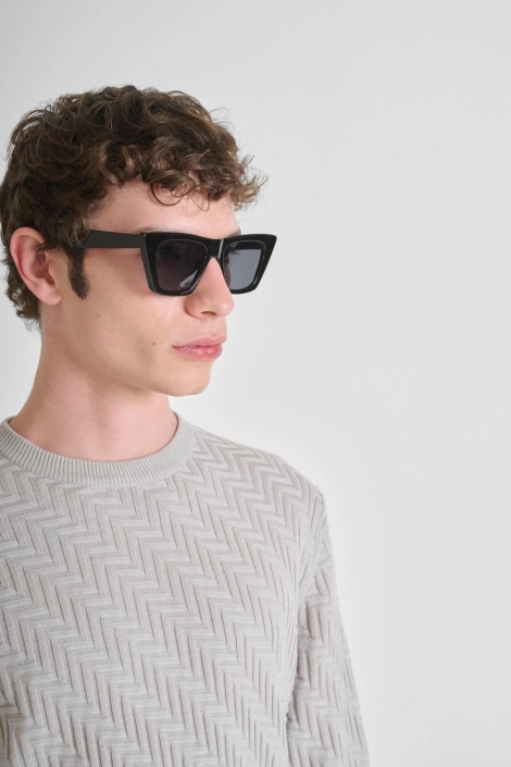 Antony Morato grijze heren trui | Close up