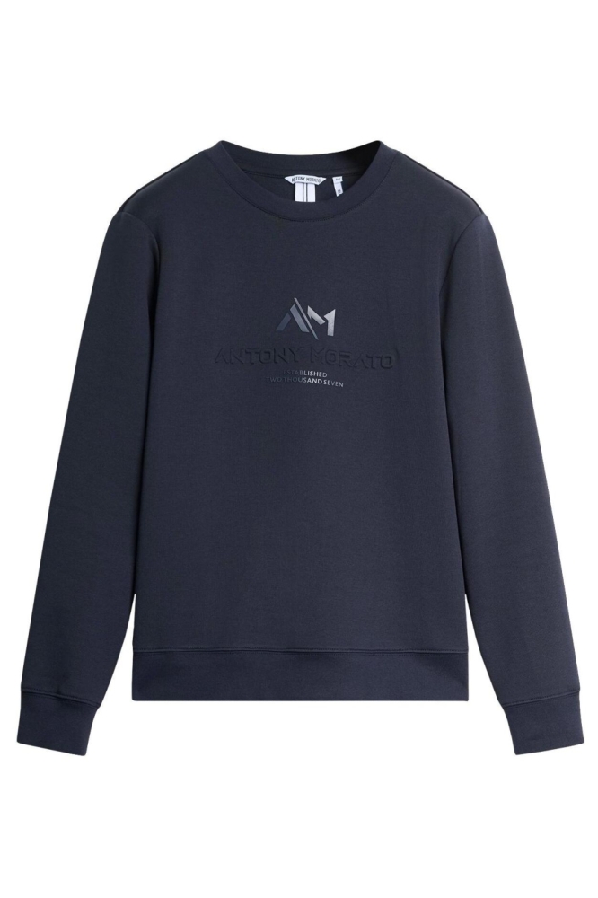 Antony Morato blauwe heren sweater | Achteraanzicht
