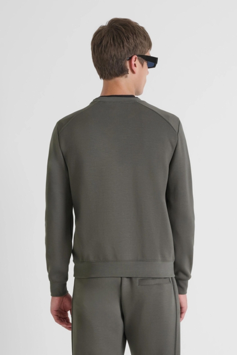 Antony Morato groene heren sweater | Model achteraanzicht