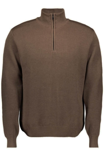 Ballin Trui HALF ZIP KNIT 5201 COFFEE