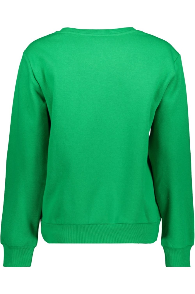 Freequent groene dames sweater | Achteraanzicht