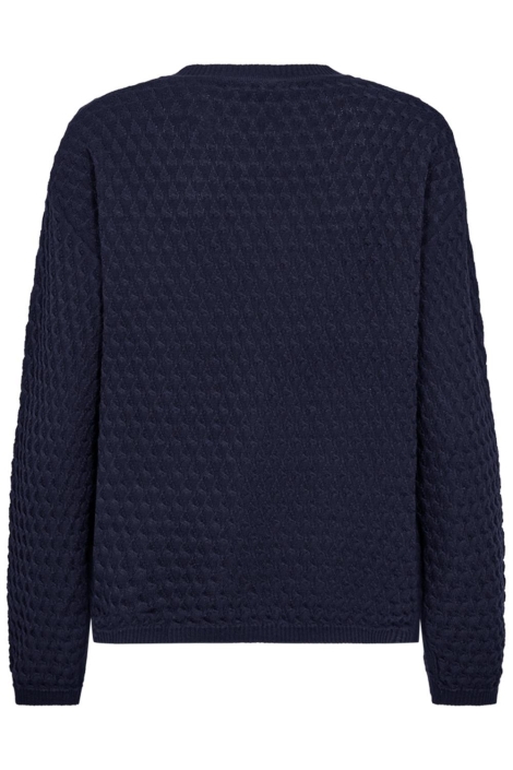 Freequent blauwe dames trui | Achteraanzicht