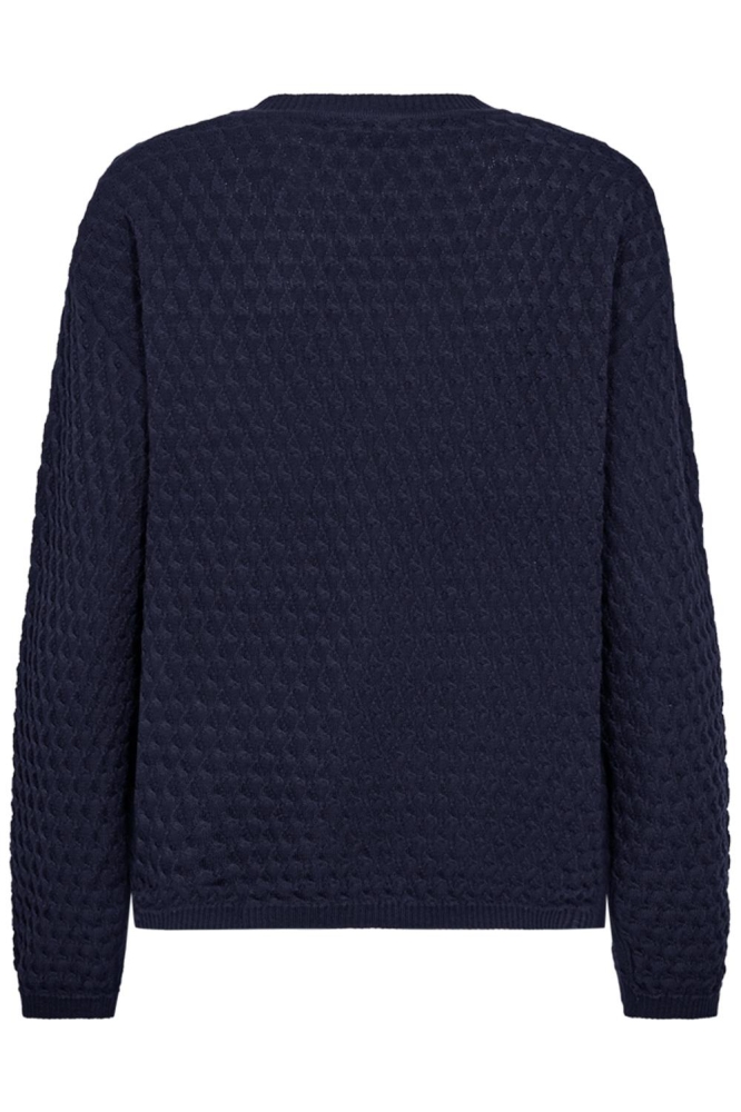 Freequent blauwe dames trui | Achteraanzicht