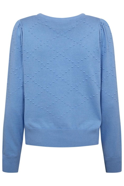 Freequent blauwe dames trui | Achteraanzicht