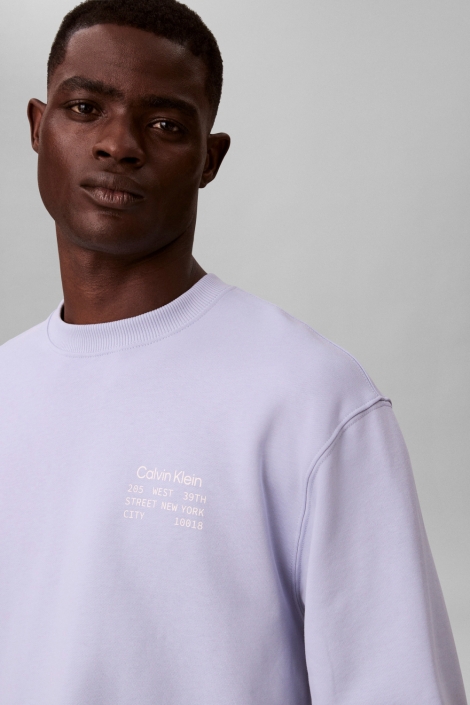 Calvin Klein blauwe heren sweater | Close up