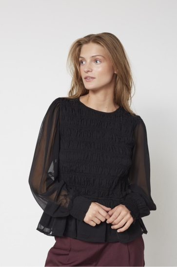 SisterS point Blouse UDA LS 19125 BLACK