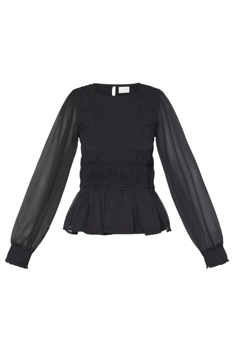 SisterS point zwarte dames blouse | Vooraanzicht