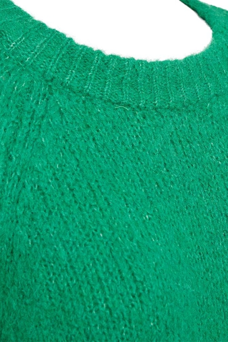 Freequent groene dames trui | Close up