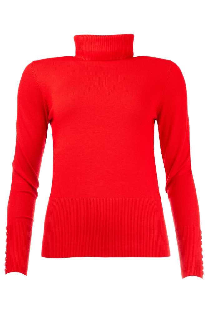 NED rode dames trui | Vooraanzicht