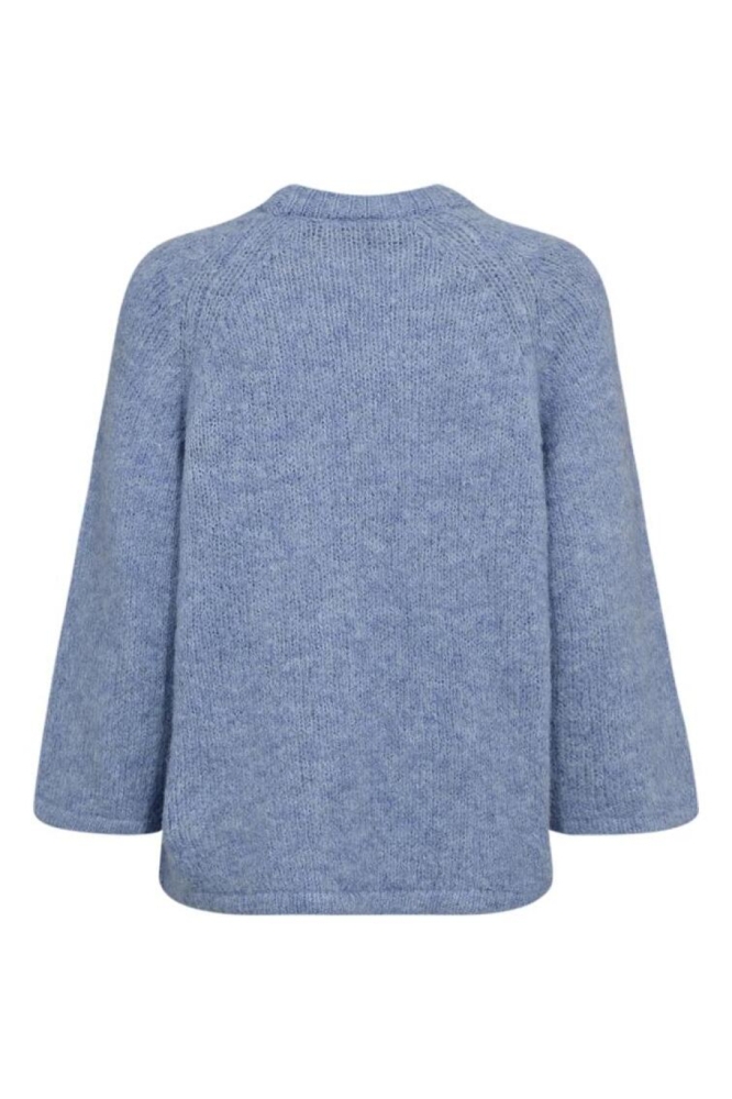 Freequent blauwe dames trui | Achteraanzicht